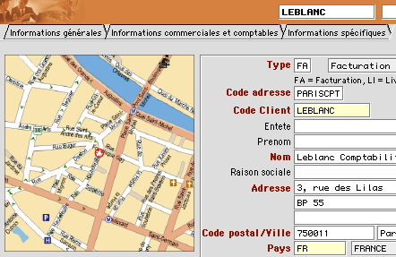 une fiche client dans EquaGestion